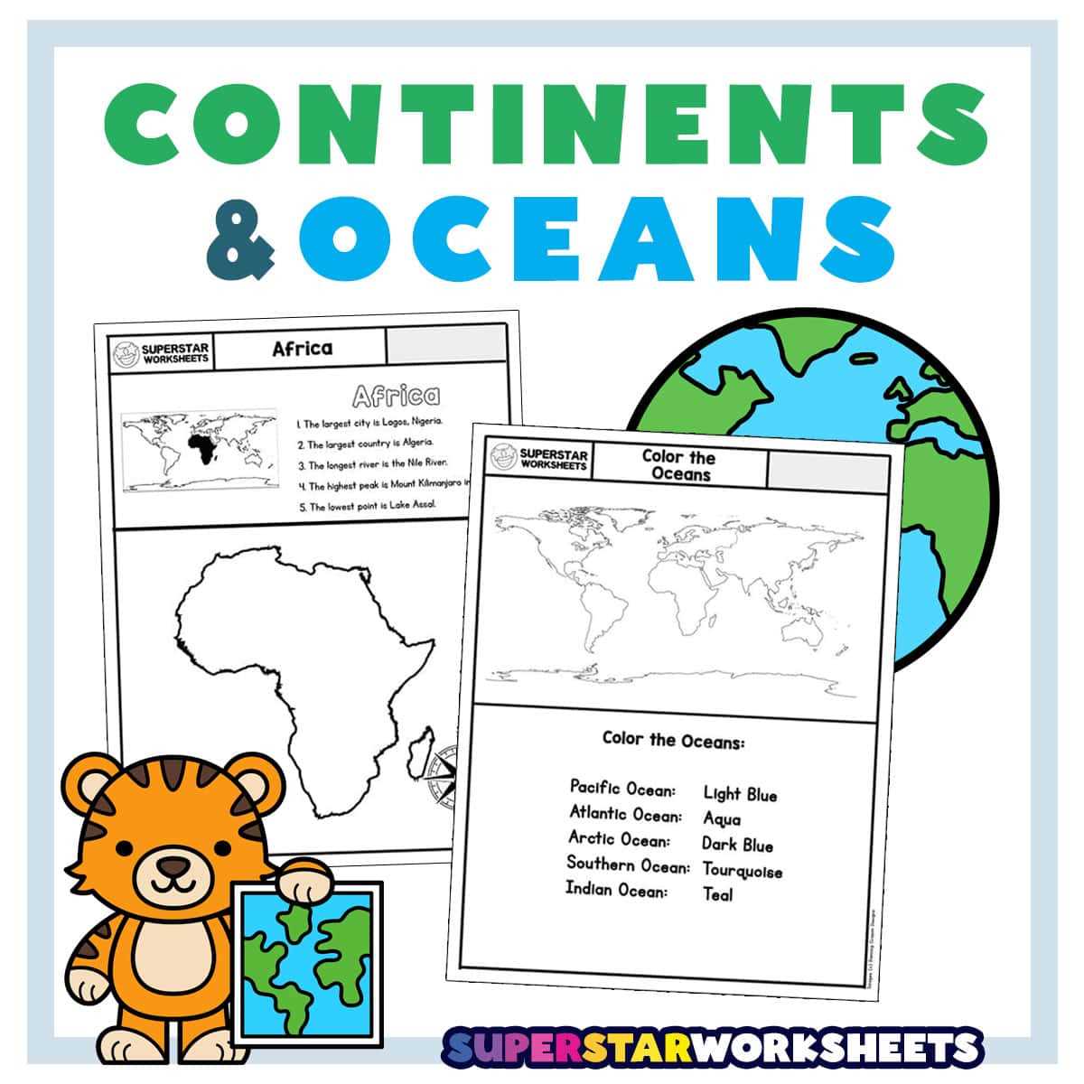 printable map continents printable map continents