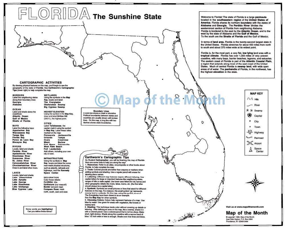 printable map florida