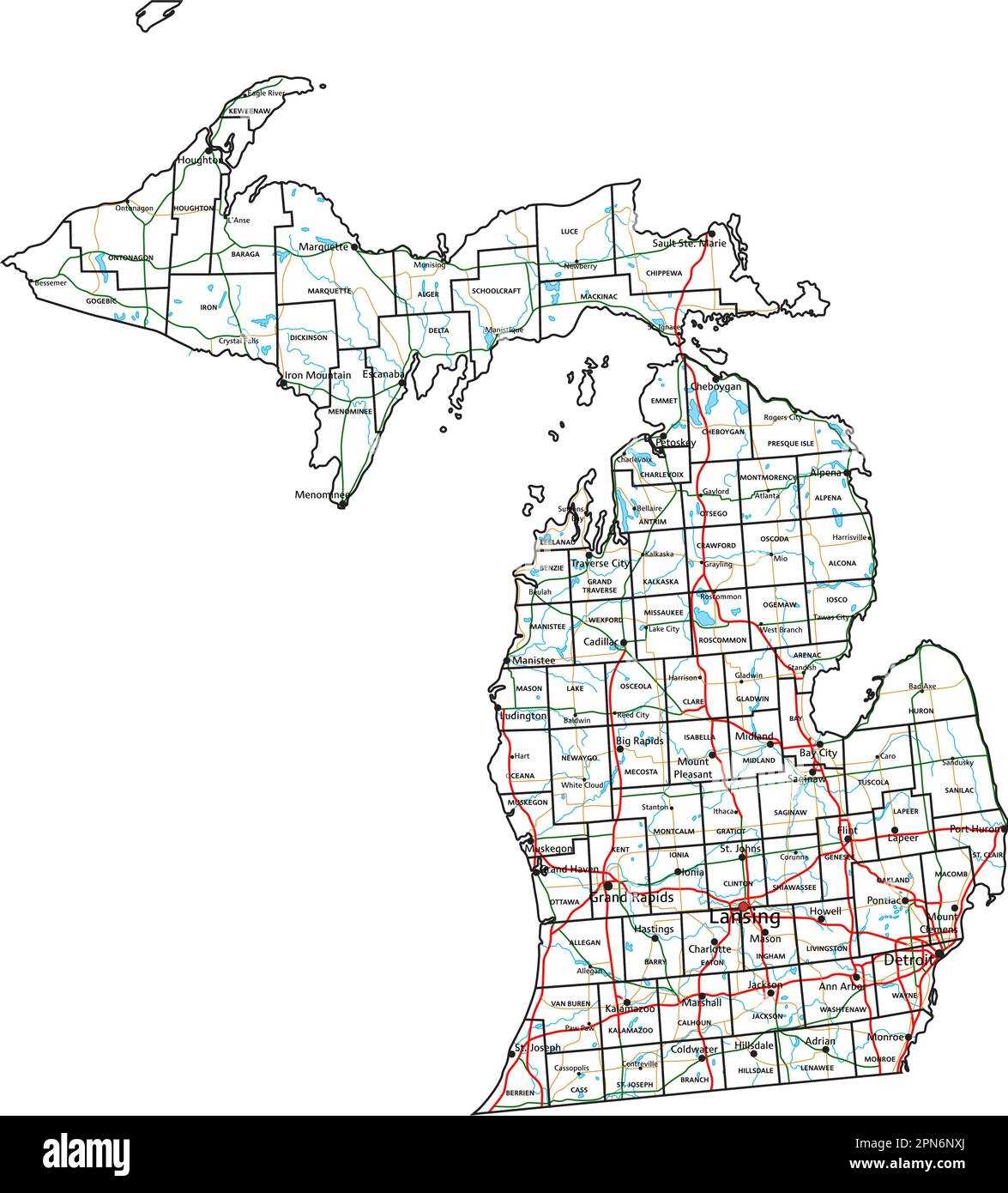 printable map of michigan printable map of michigan