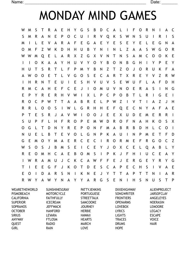 printable mind games for adults