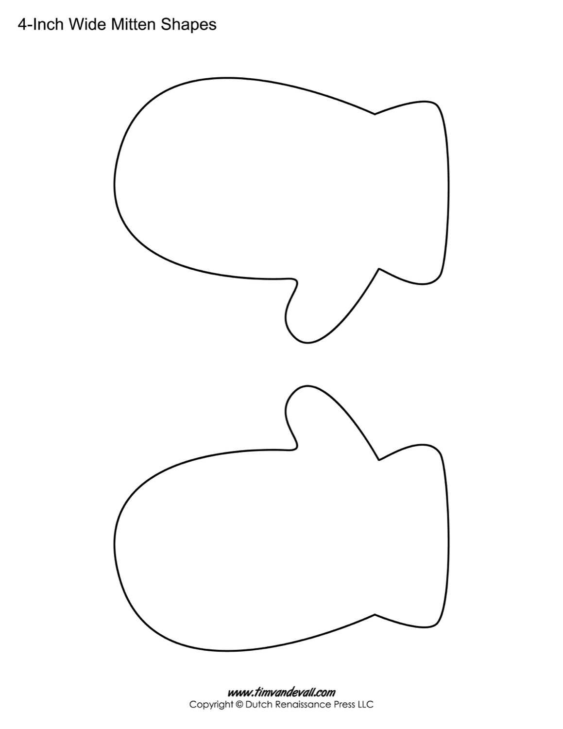 printable mitten template