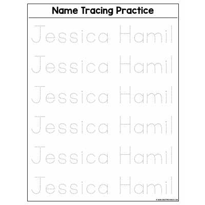 printable name tracing worksheets