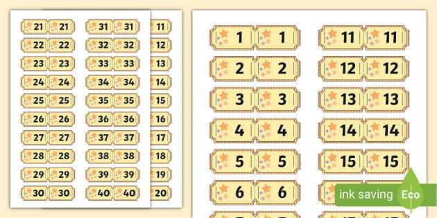 printable numbered raffle tickets