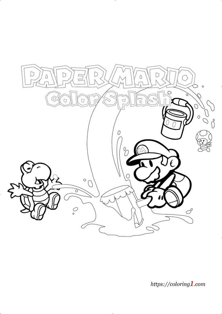printable paper mario coloring page