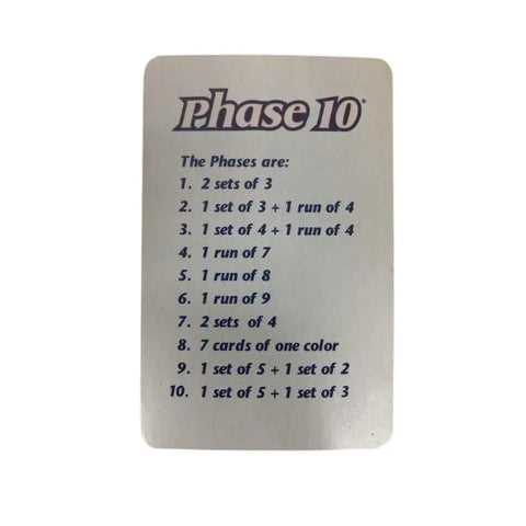printable phase 10 rules