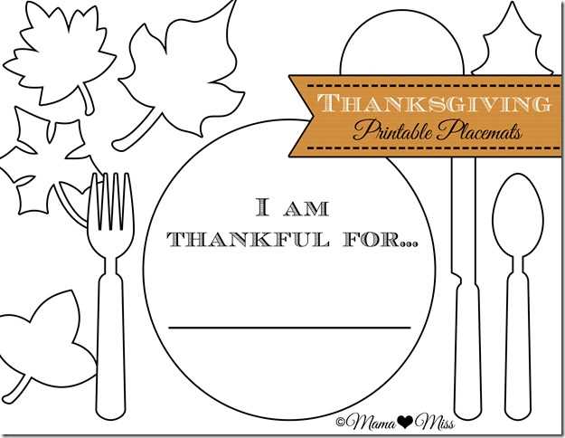 printable placemat template