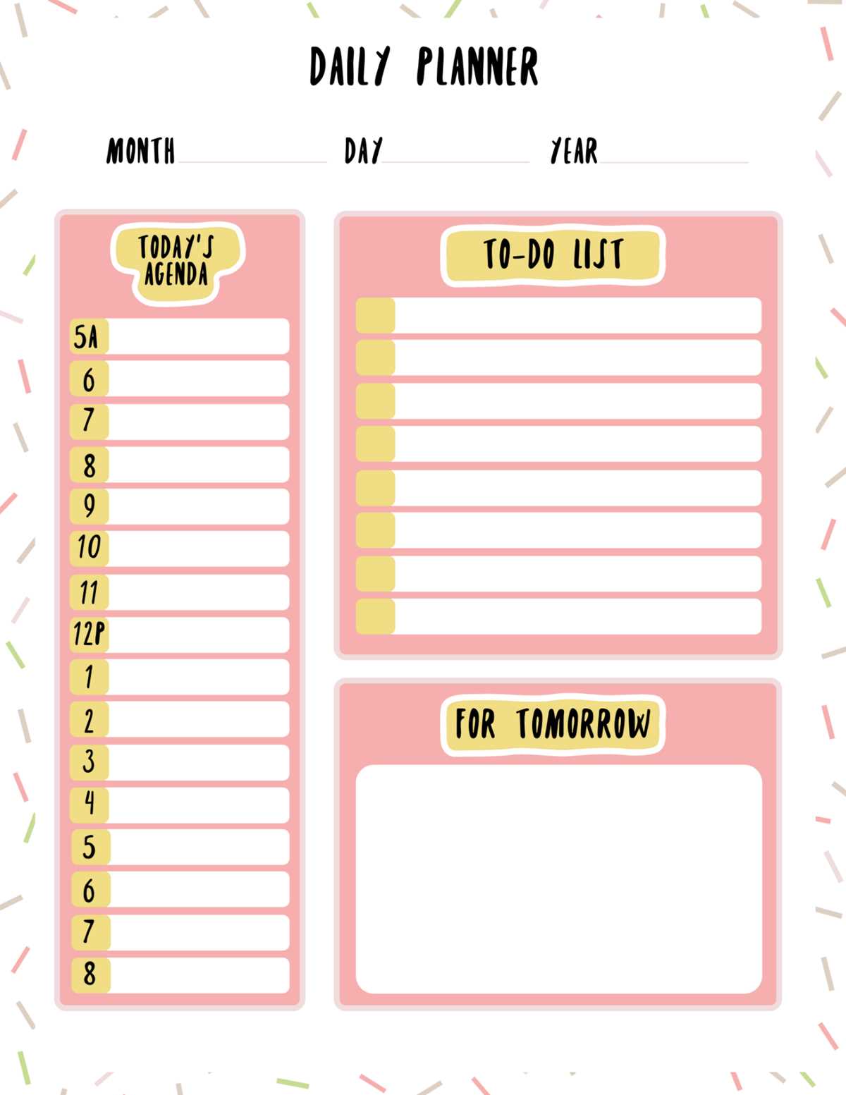 printable planner free