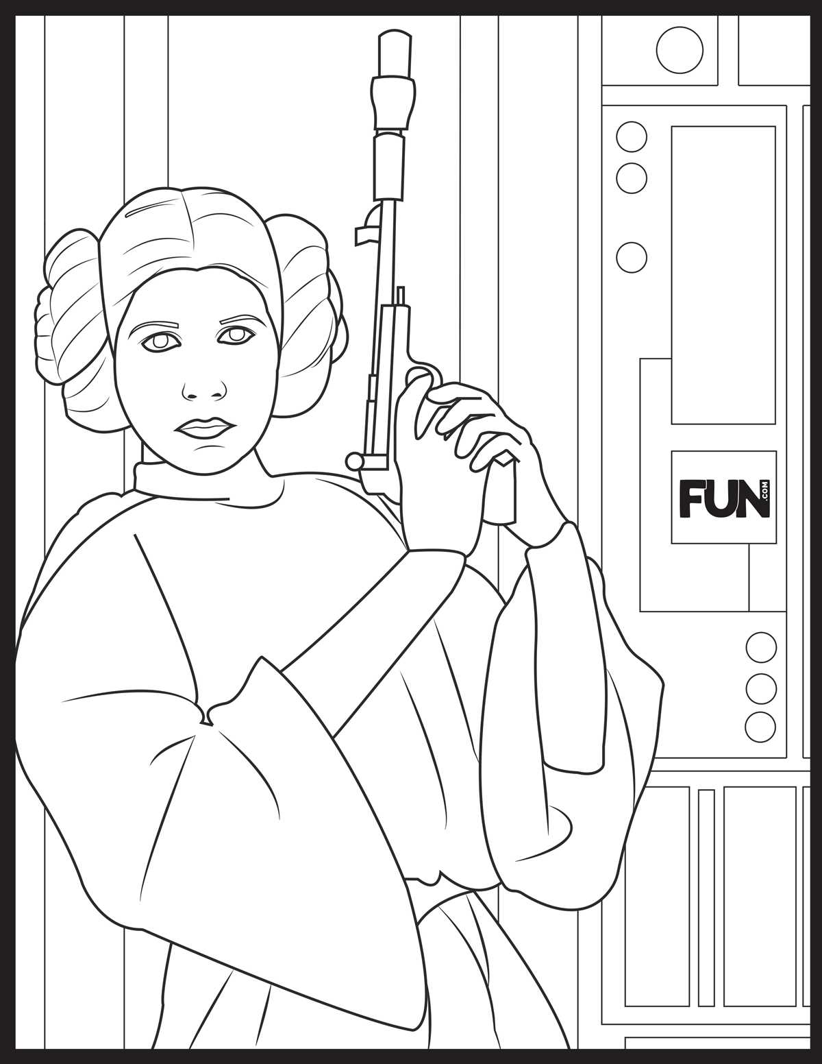 printable princess leia coloring pages