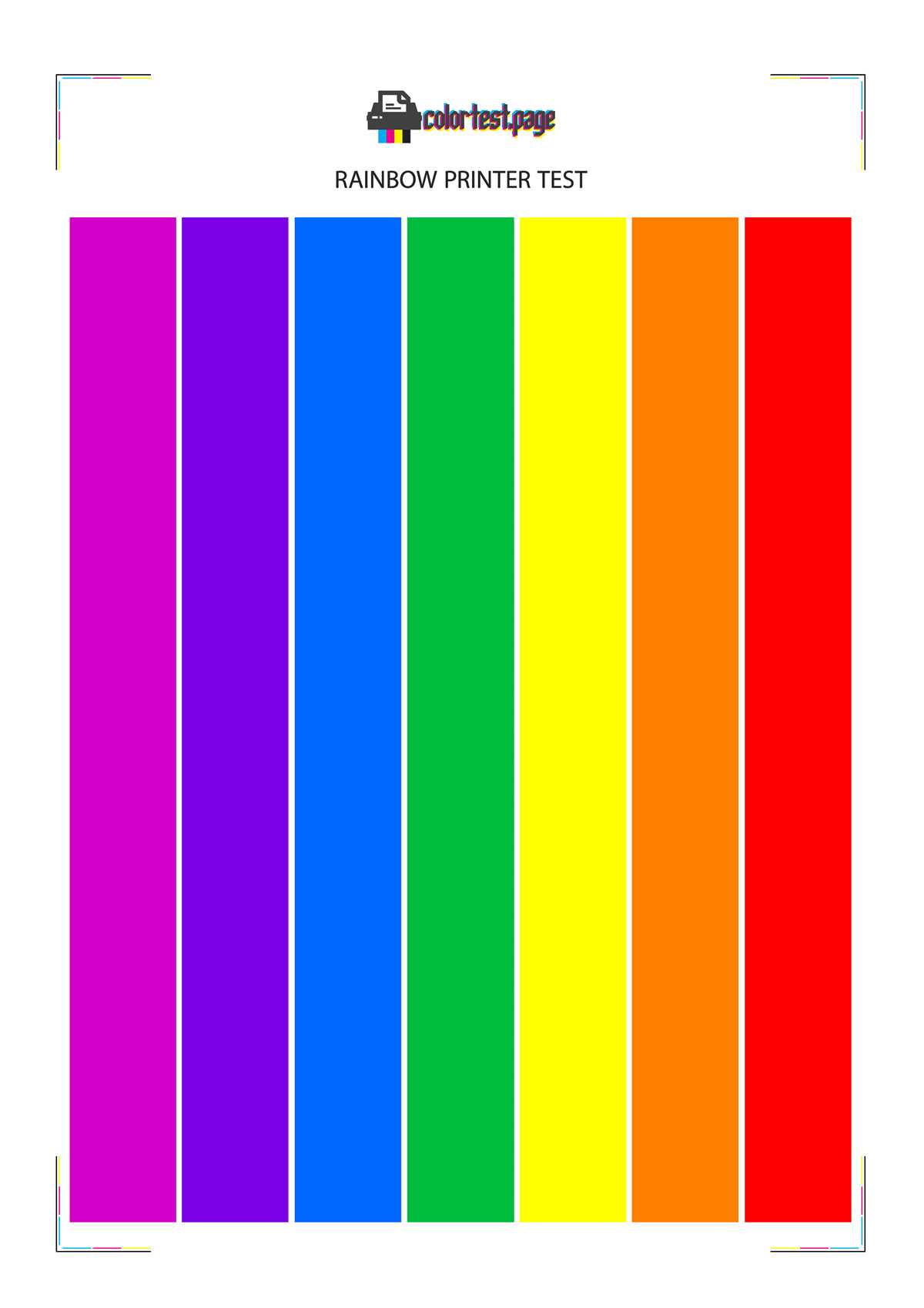 printable printer color test