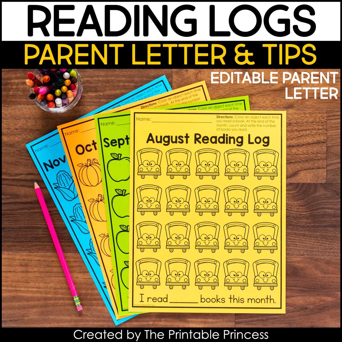 printable reading logs