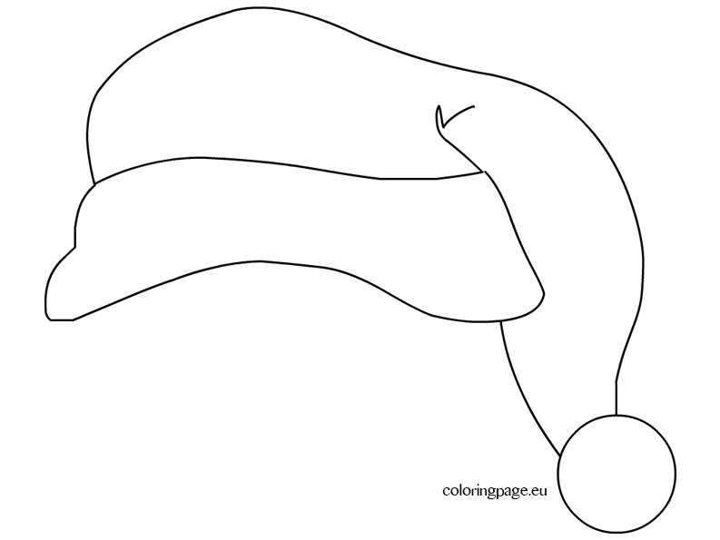 printable santa hat outline