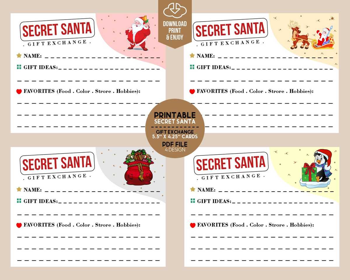 printable secret santa list