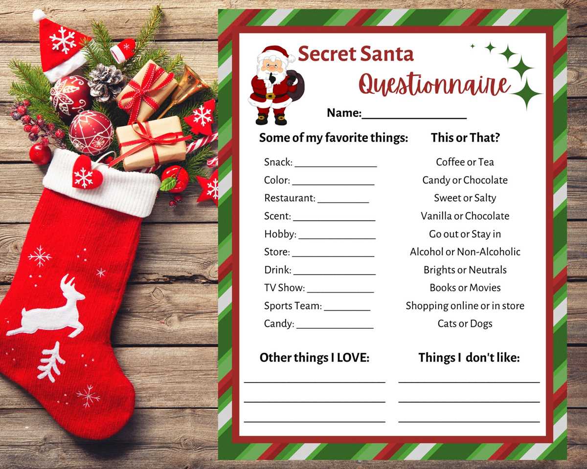 printable secret santa list