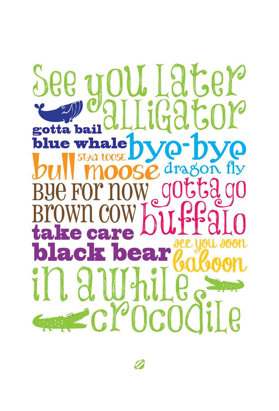 printable see you later alligator