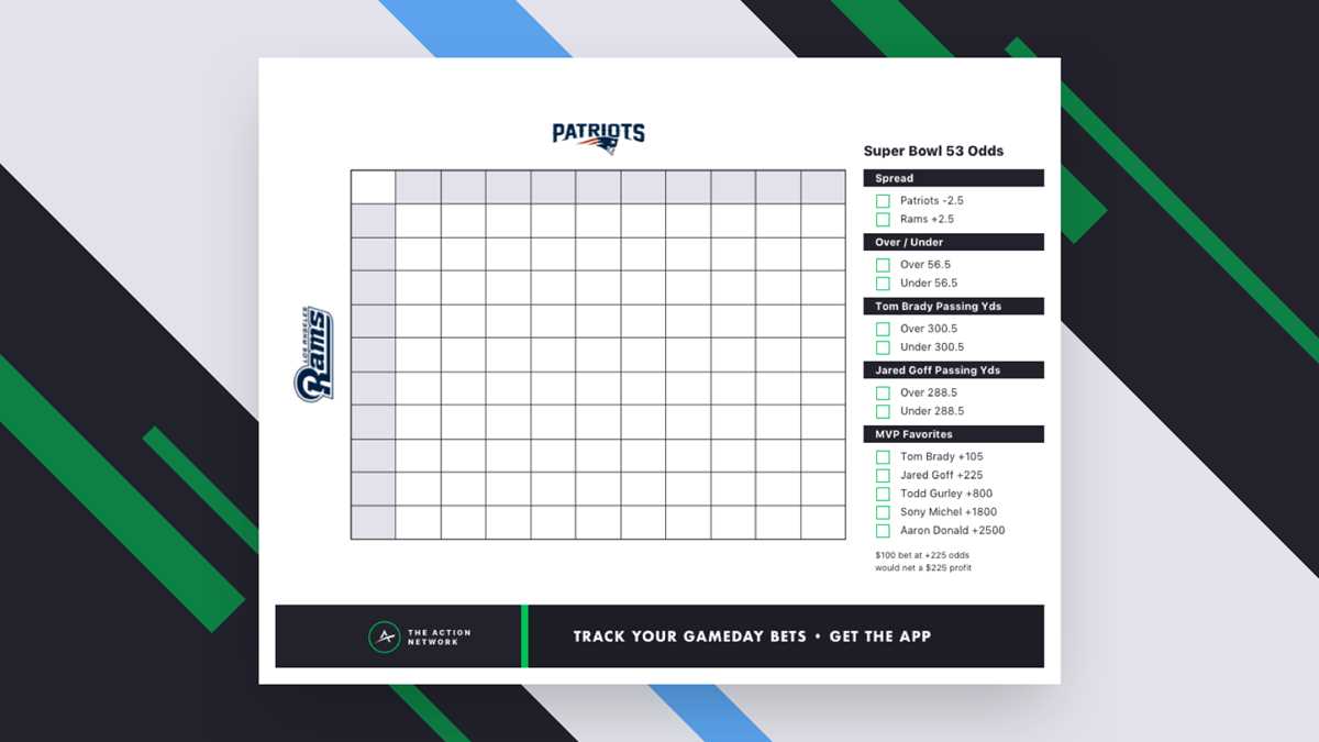 printable super bowl squares template