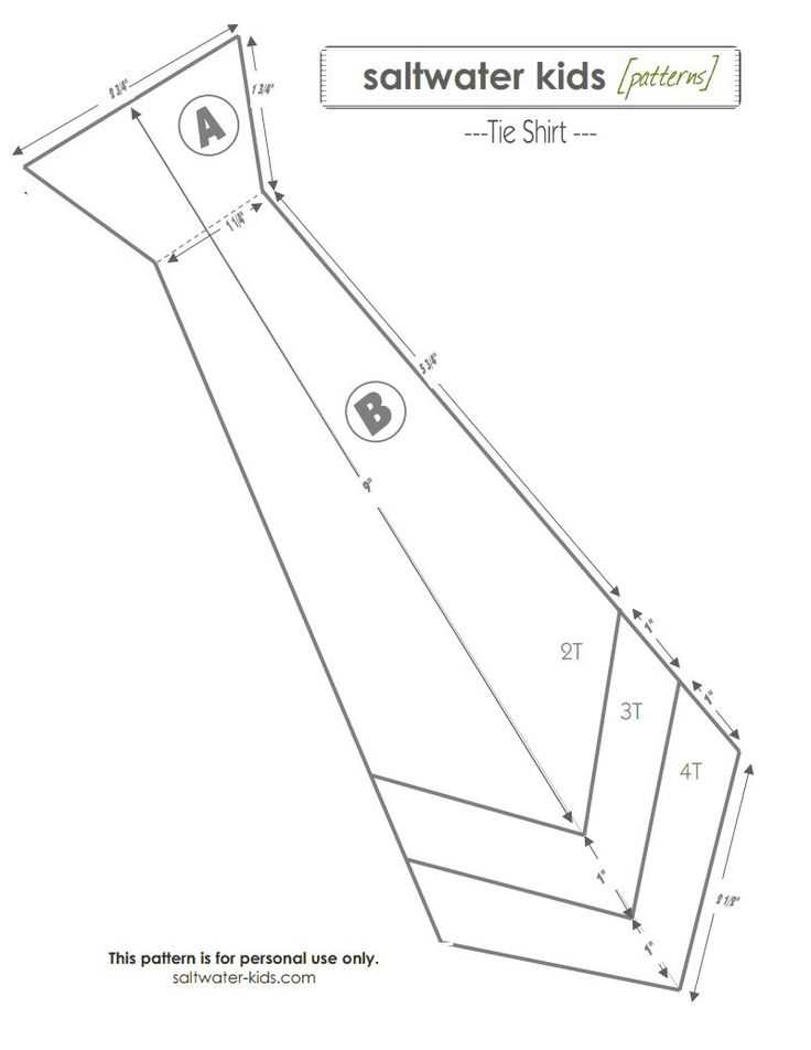 printable tie sewing pattern