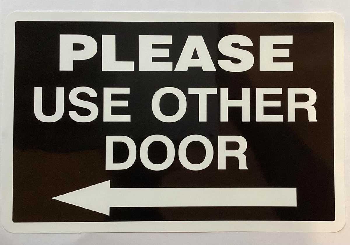 printable use other door sign printable use other door sign