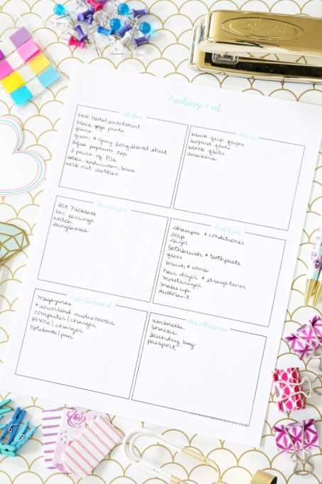 printable vacation packing list printable vacation packing list