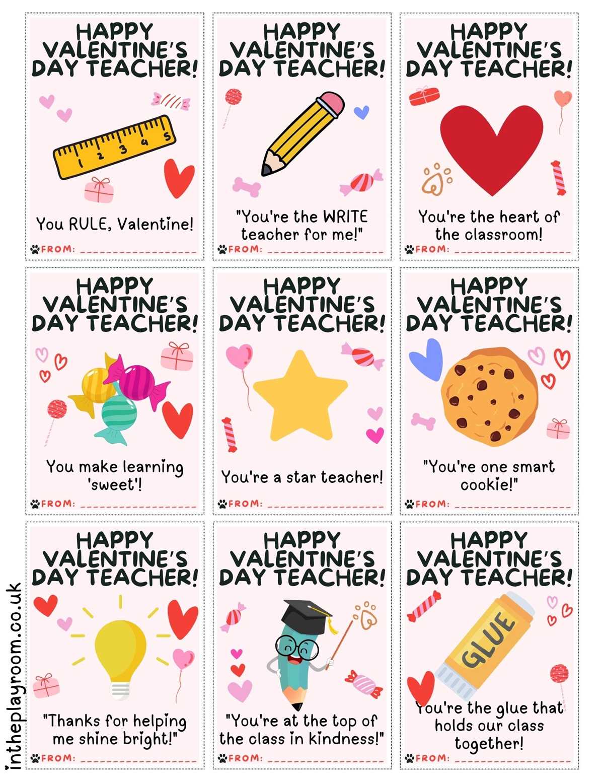 printable valentine cards for teachers