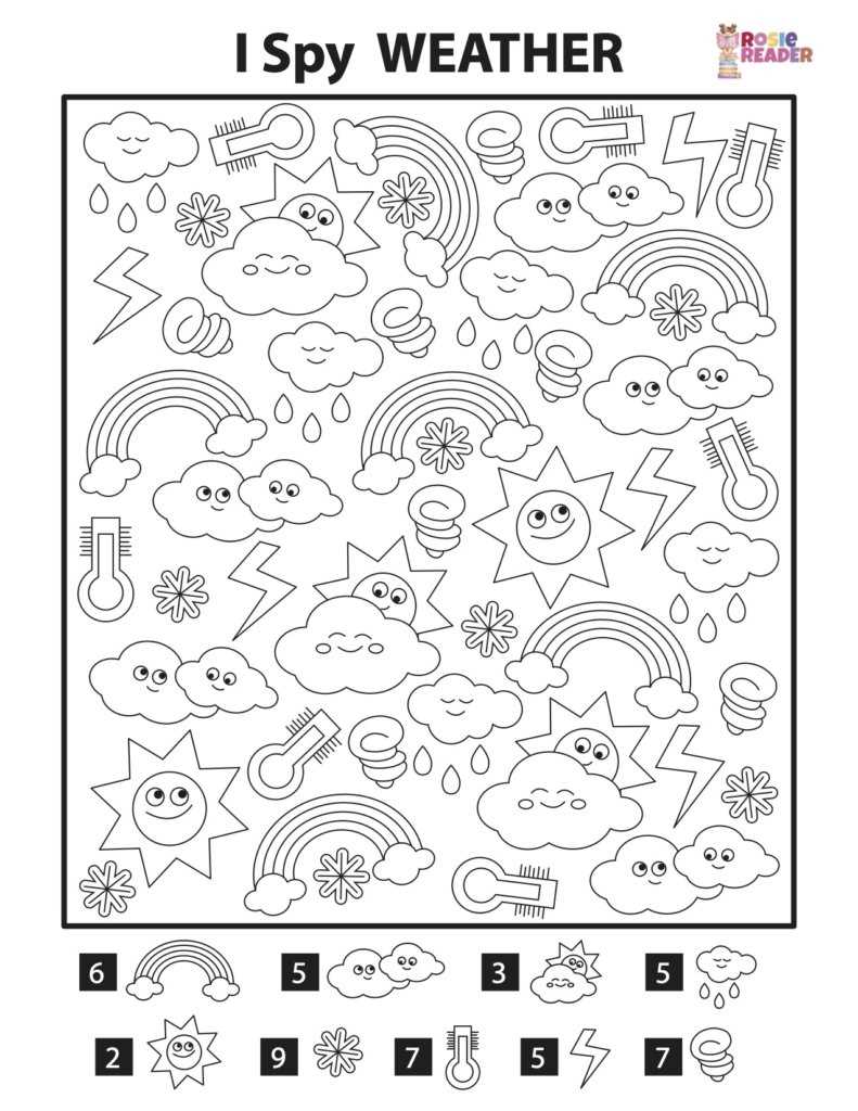 printable weather activities for preschoolers