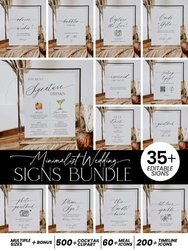 printable wedding signs