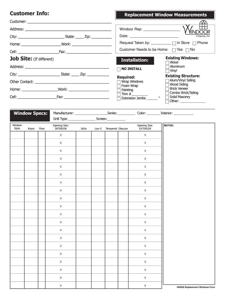 printable window measurement worksheet