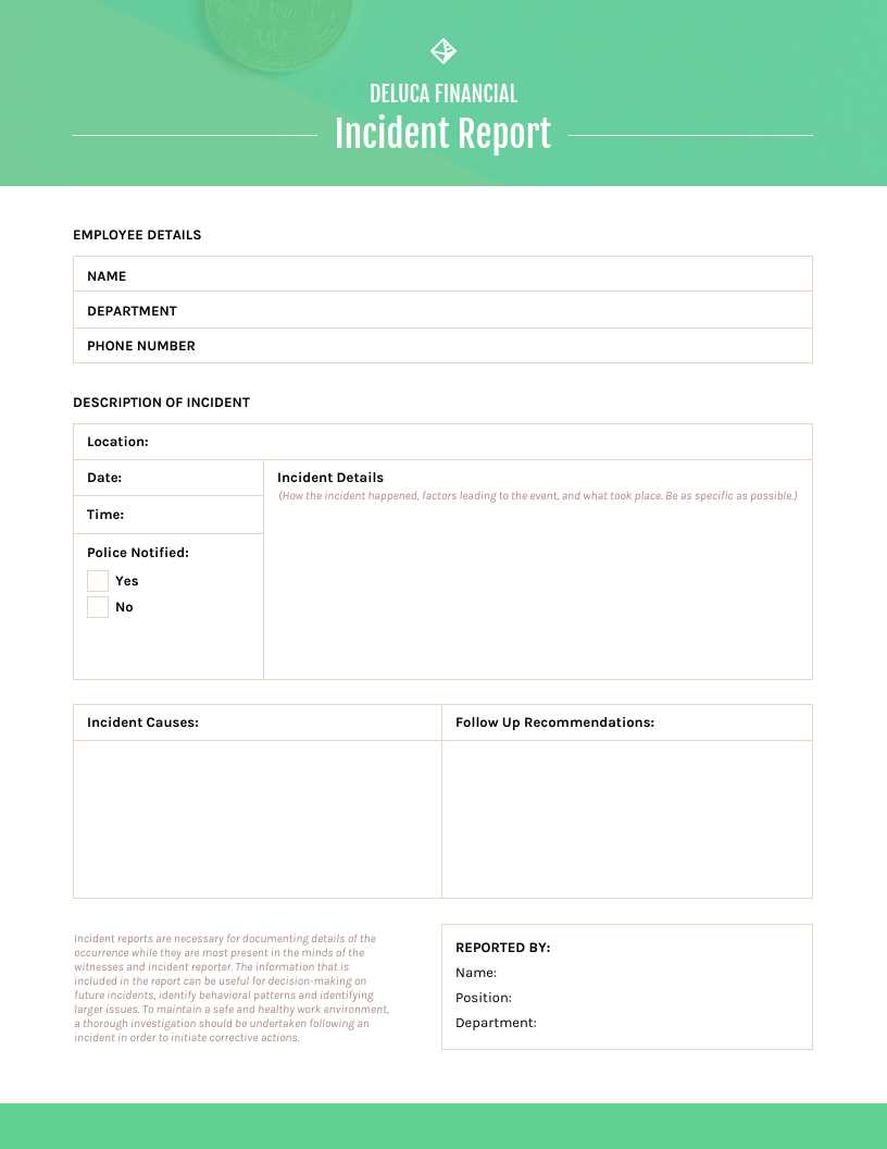 printable workplace accident report form