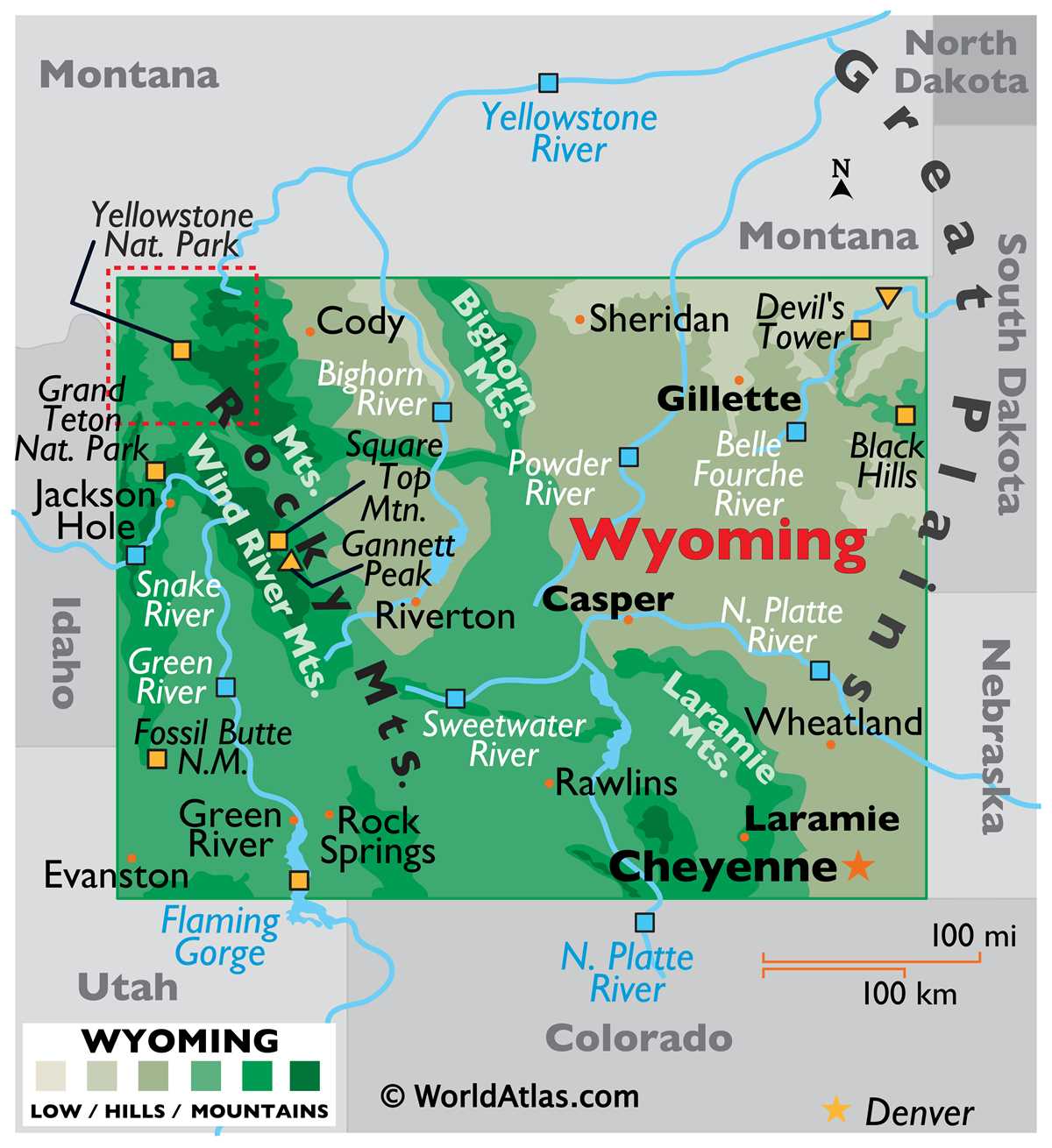 printable wyoming map printable wyoming map