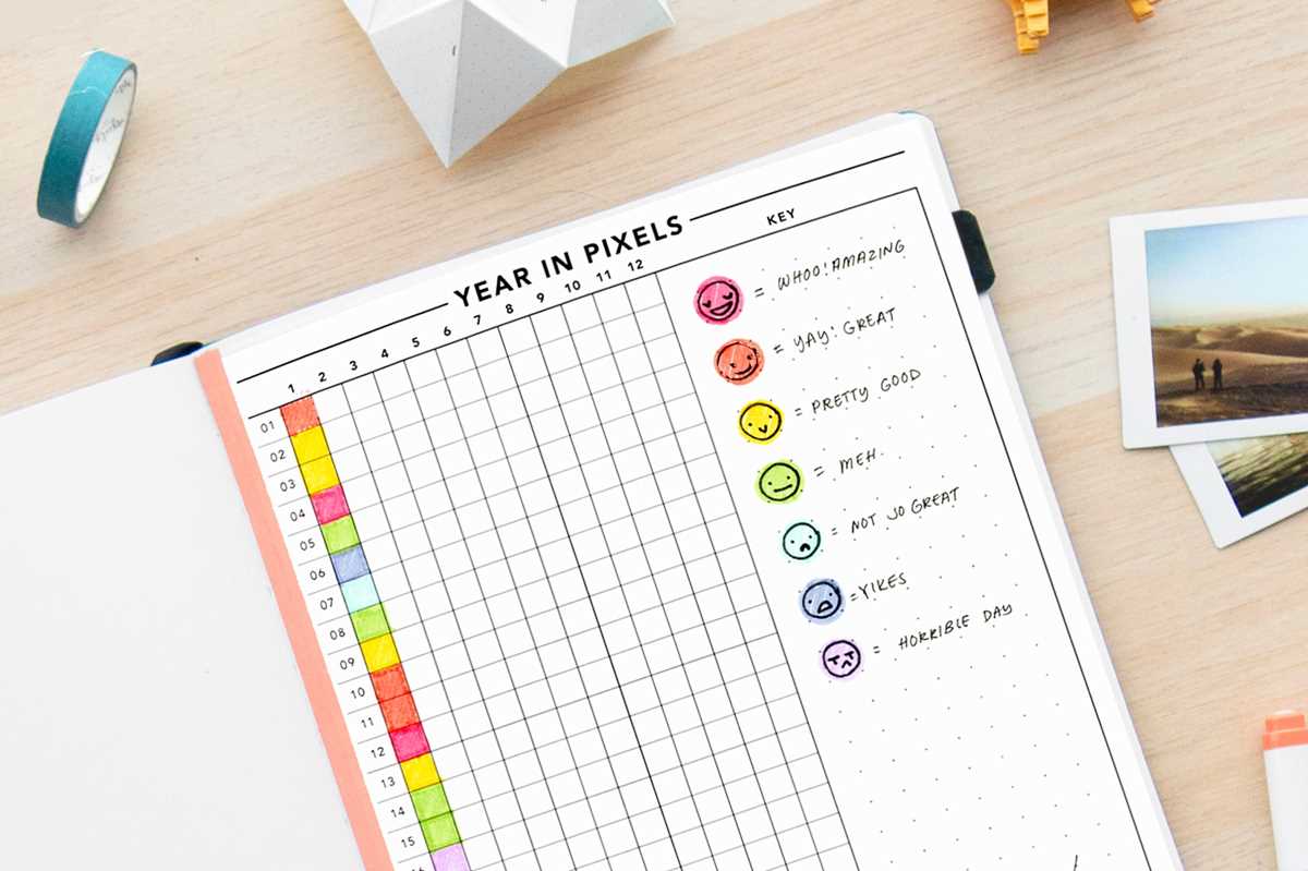 printable year in pixels