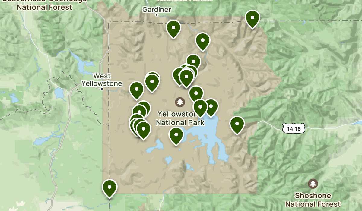 printable yellowstone map