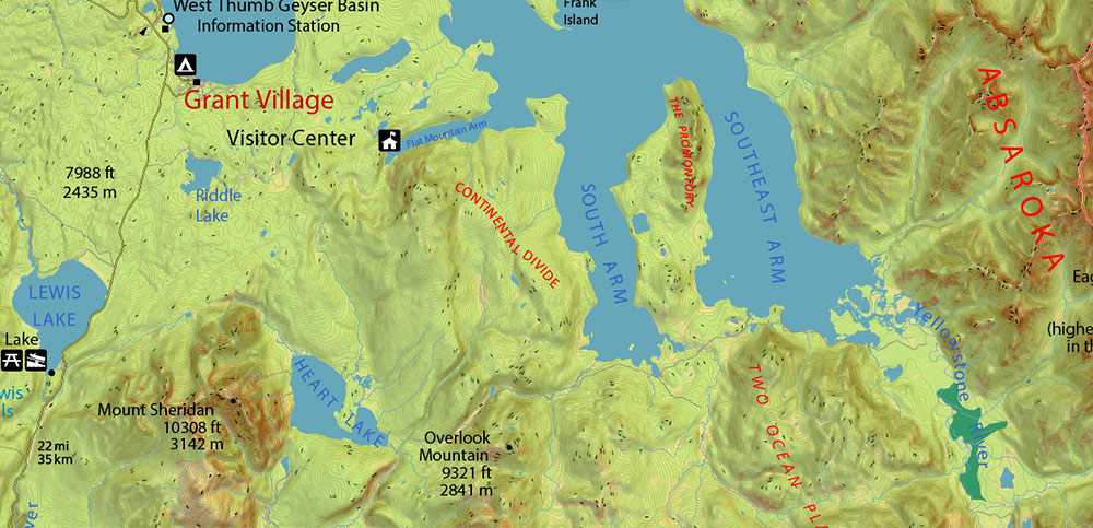 printable yellowstone map