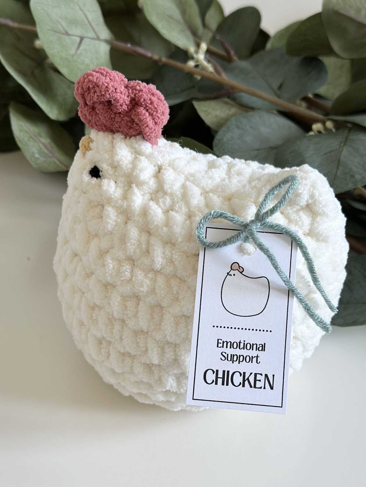 ravelry free printable emotional support chicken pattern