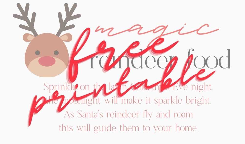 reindeer food labels printable free