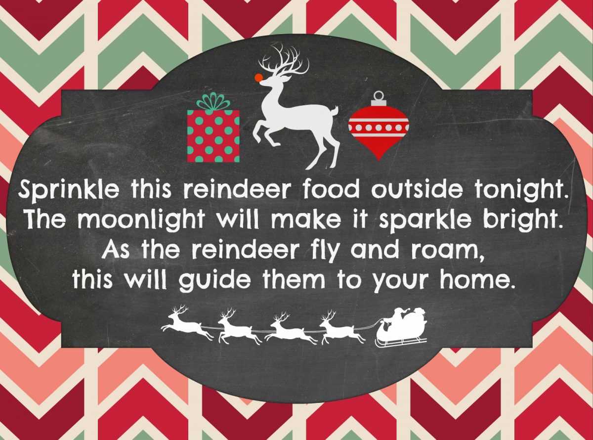reindeer food labels printable free