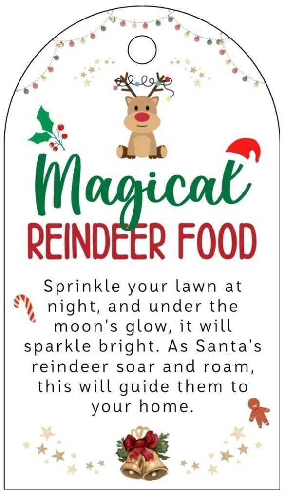 reindeer food printable tags free