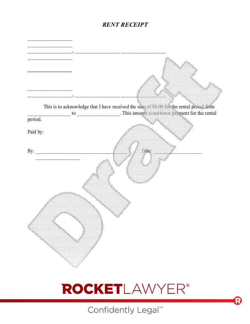 rental receipt printable