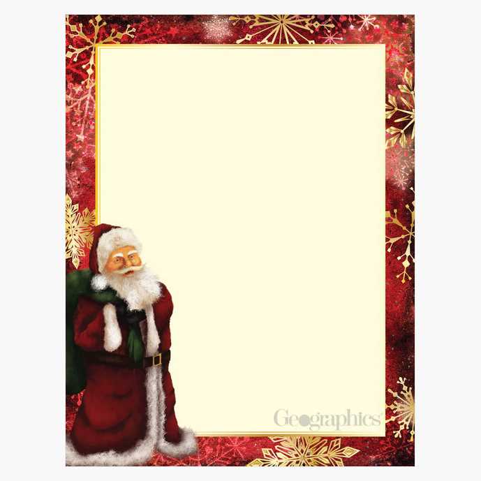 santa claus letterhead printable