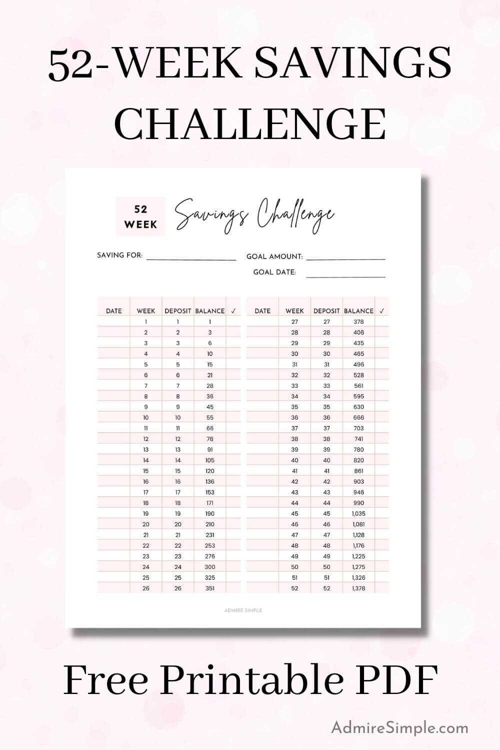 savings challenges free printable savings challenges free printable