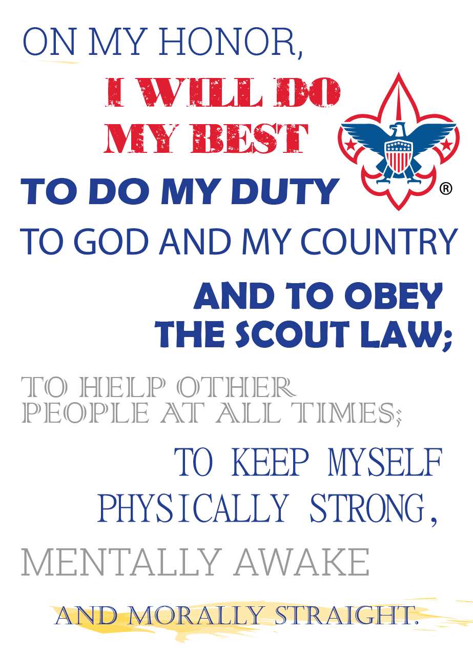 scout oath and law printable free