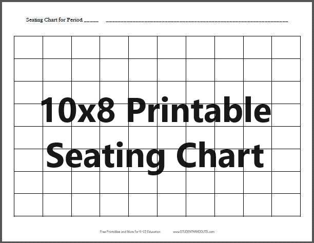 seating chart template printable