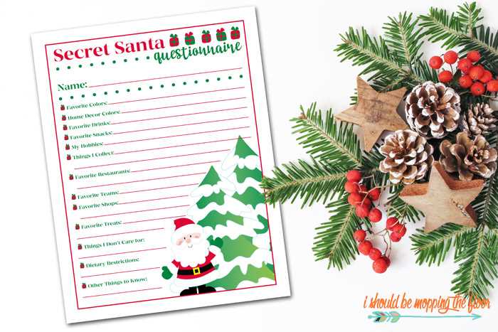 secret santa questionnaire printable free secret santa questionnaire printable free