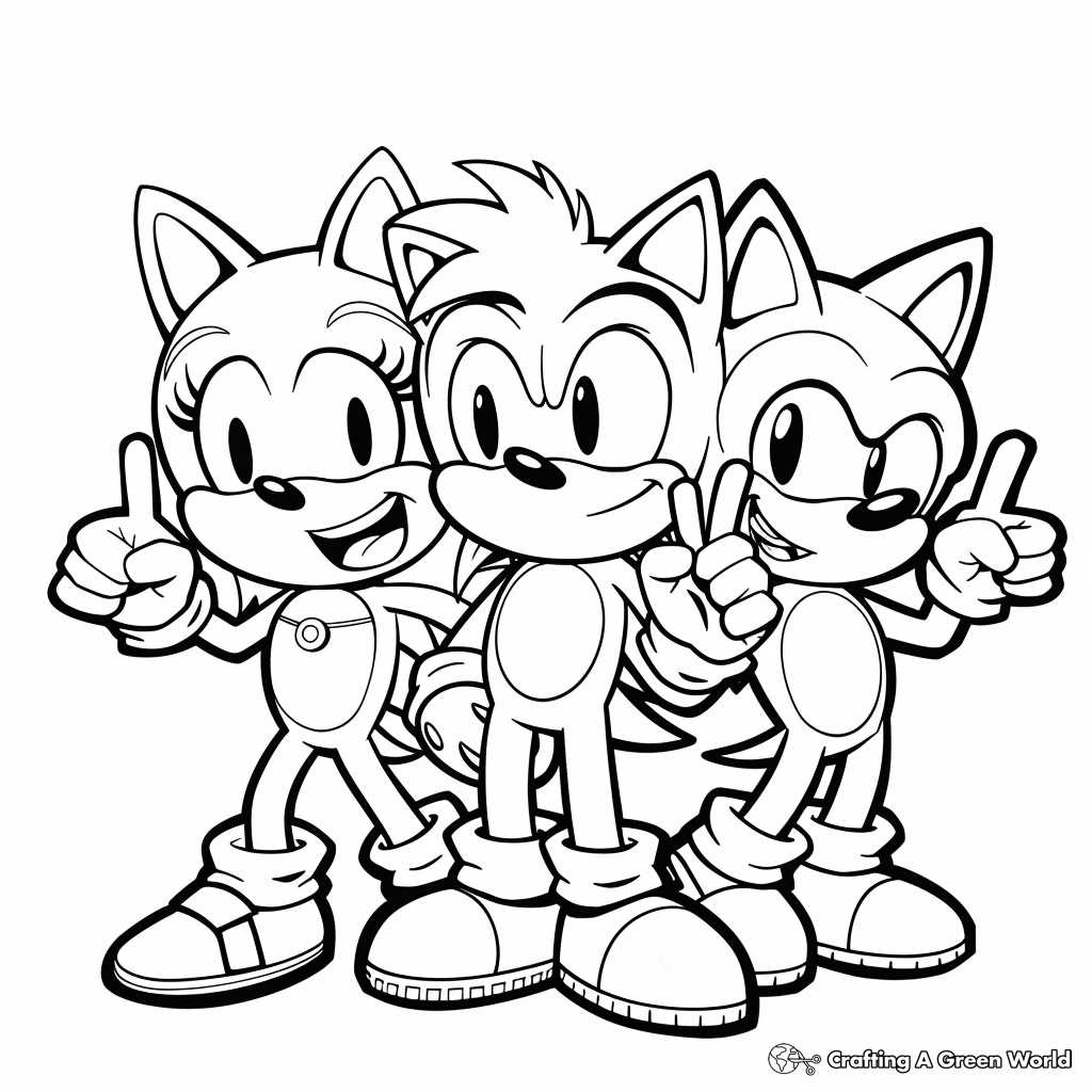 sonic color pages printable