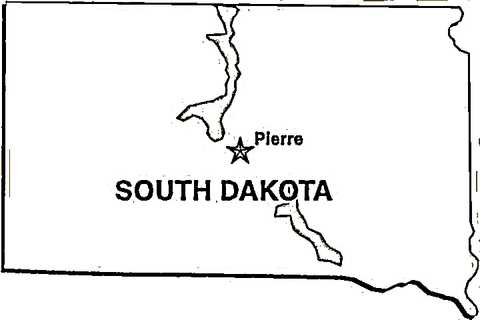 south dakota map printable