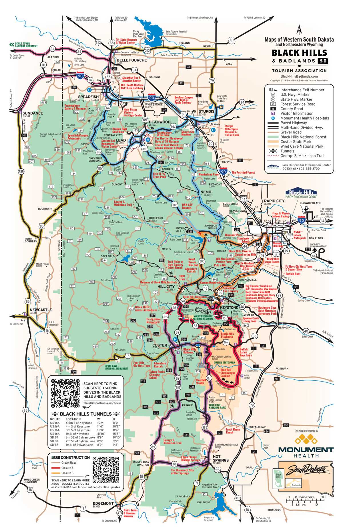 south dakota map printable