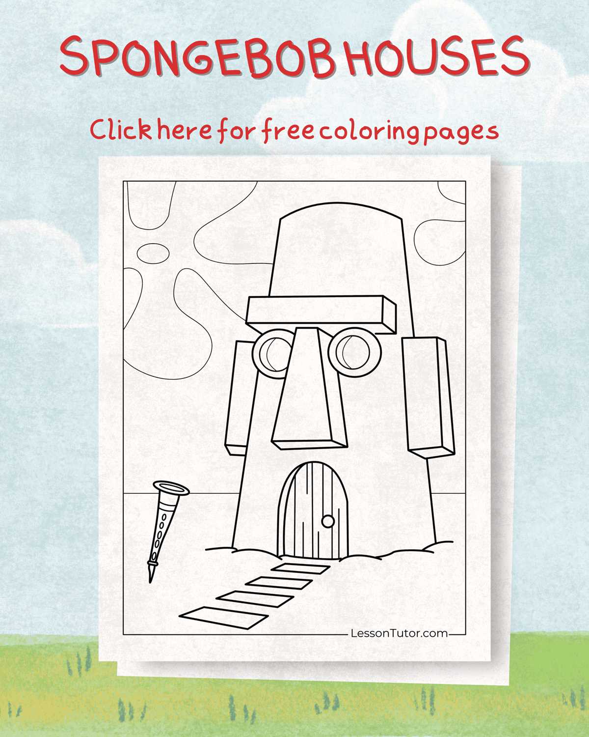 spongebob color pages printable