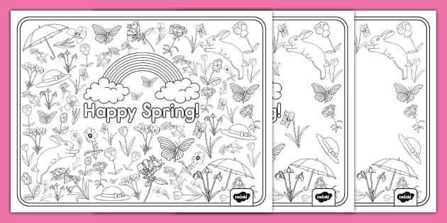 springtime coloring pages printable
