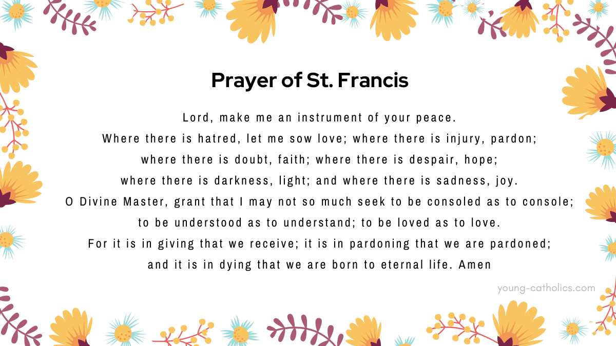 st francis prayer printable