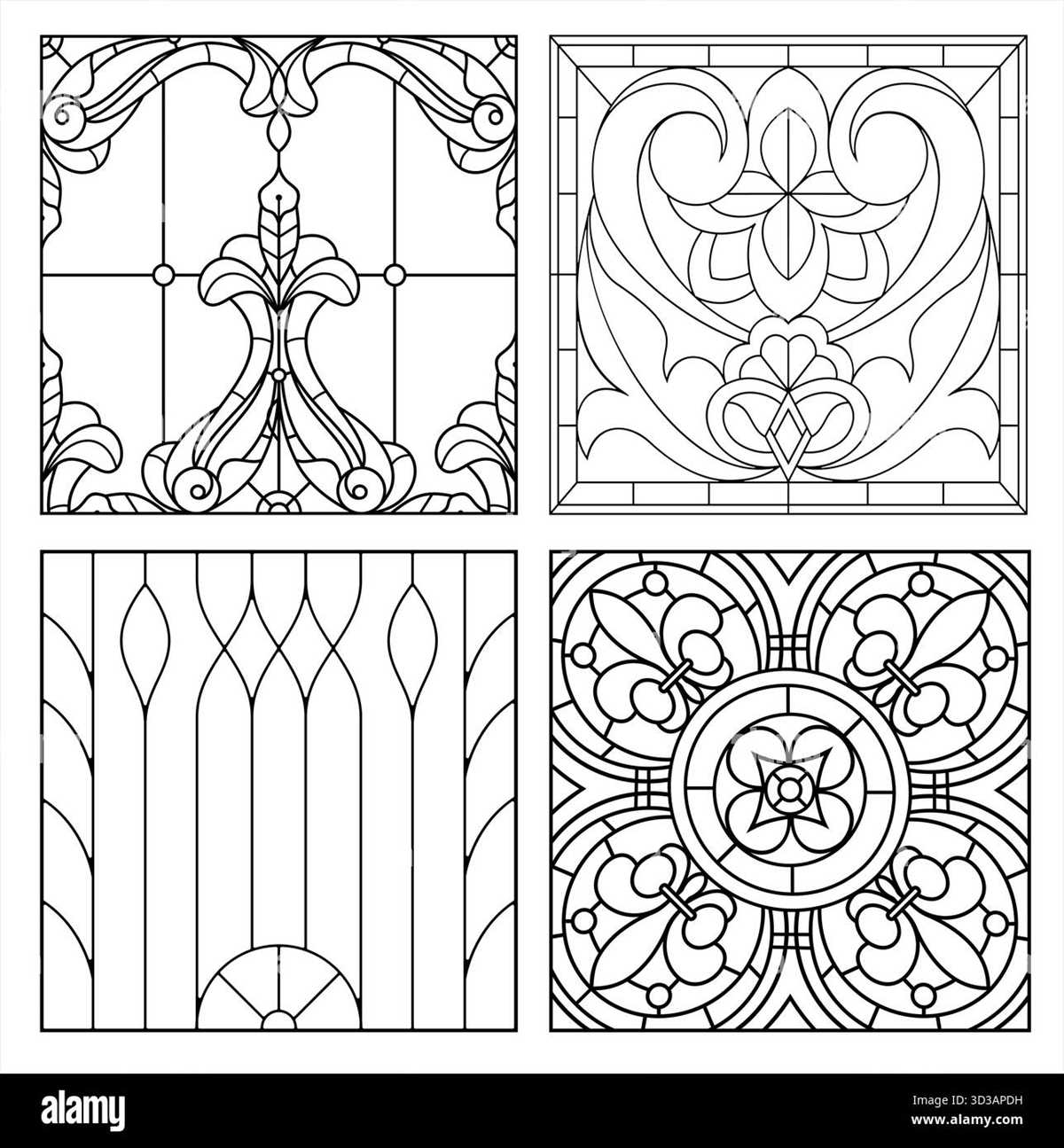 stained glass printable patterns