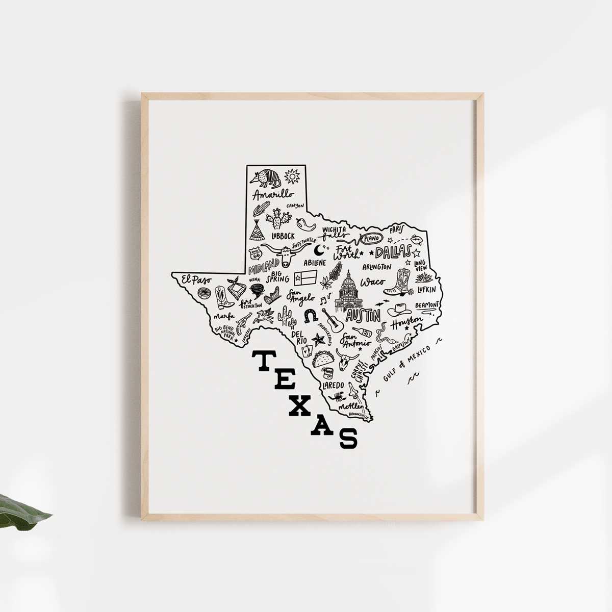 state of texas outline printable