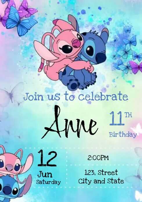 stitch birthday card printable free